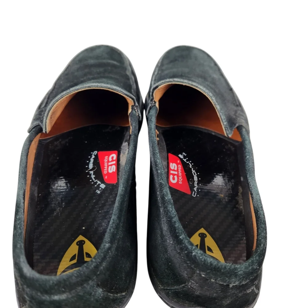Michael Toshi Mach Black Suede Leather Driving Loafers Italian Mens Size 10